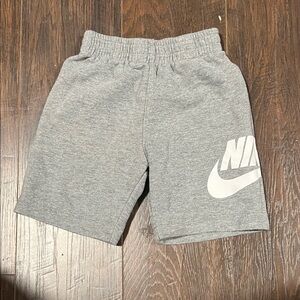 Nike Gray Shorts with White Logo - Kids